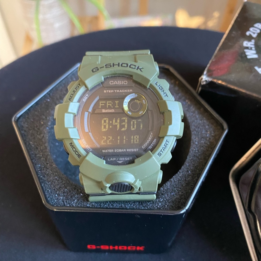 Casio G-Shock GBD800UC-3 Power Trainer Army Green - Men’s Watch. With case.